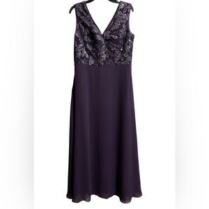 NWT JJ’s House Plum Formal Cocktail Wedding Dress Mother Of Bride Bridesmaid 12